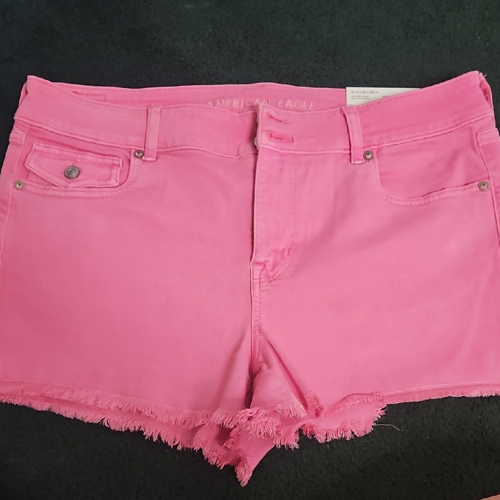 American Eagle Outfitters Hot Pink Denim Cutoff Shorts